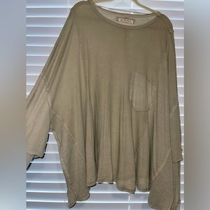 Free People Oversized Long-sleeve Shirt